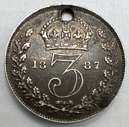 1887 Threepence | British Silver Coin | Victoria | Collectable Grade | a701