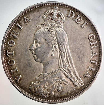 1887 Victoria Double Florin Silver Coin | Very Fine Grade | a486