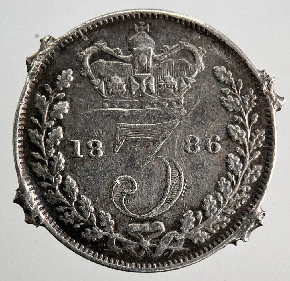 1886 Victoria Threepence Silver Coin | Very High Grade