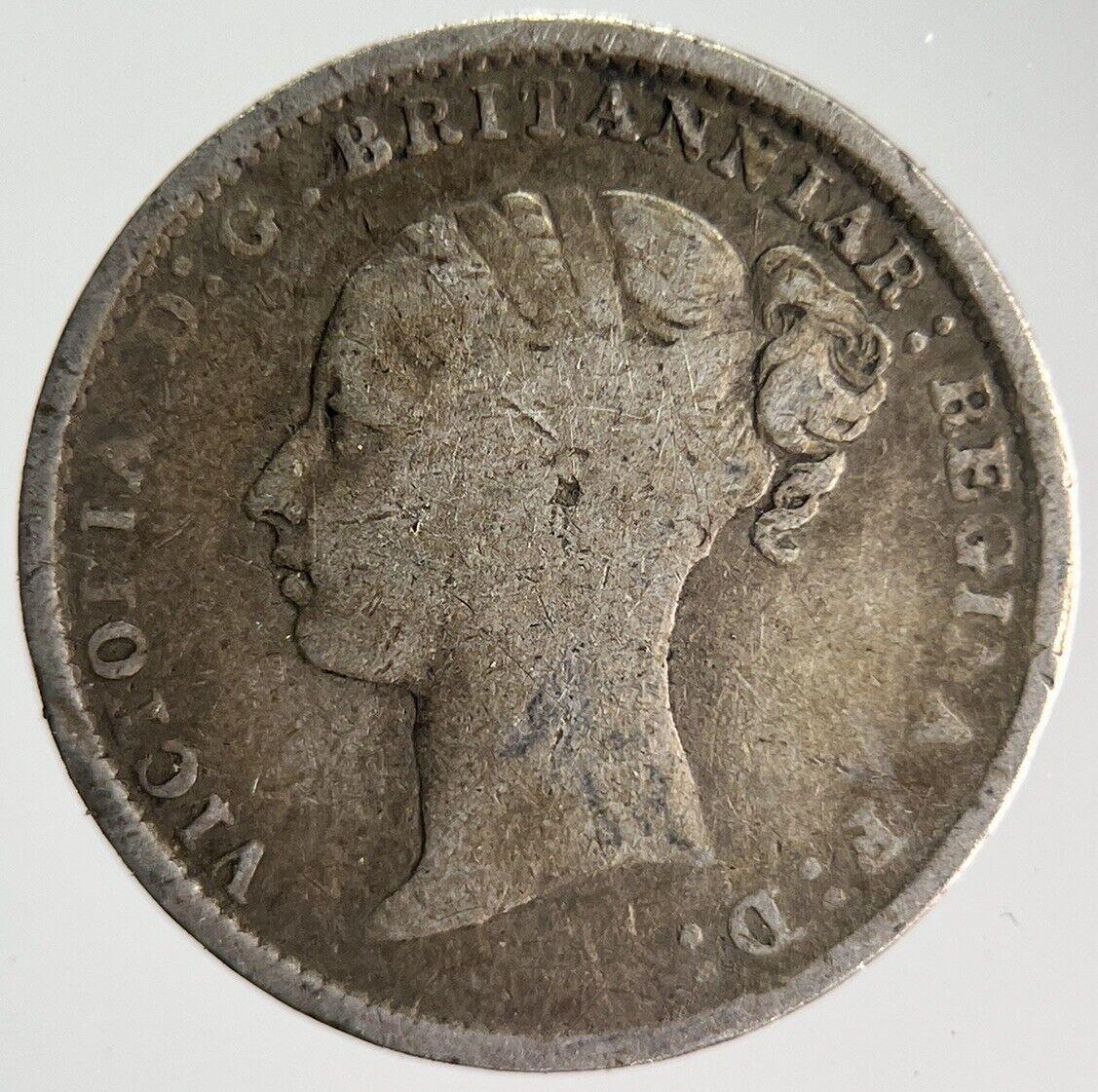 1886 Young Head Victoria Threepence Silver Coin | Collectable Grade | a4061