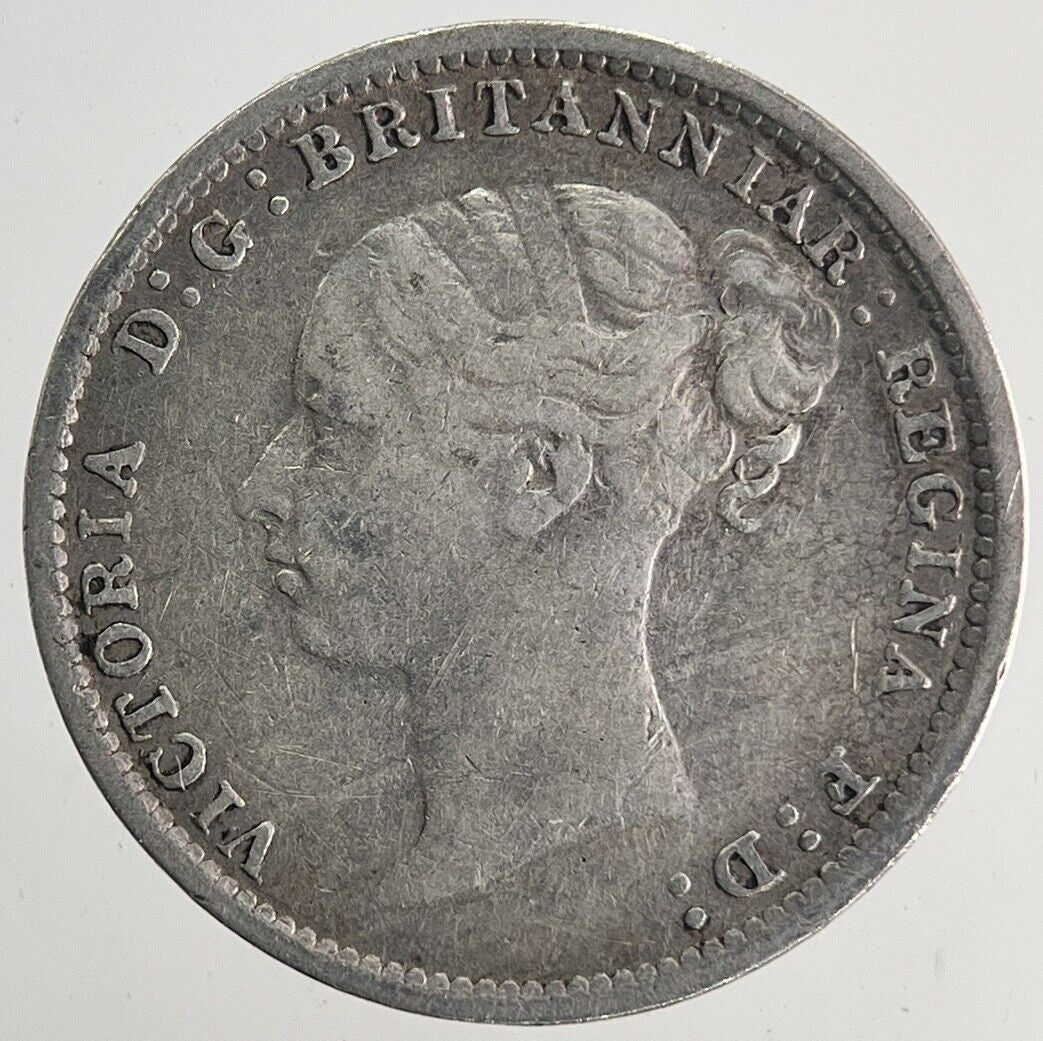 1886 Victoria Threepence Silver Coin | Fine Collectable Grade | a9950