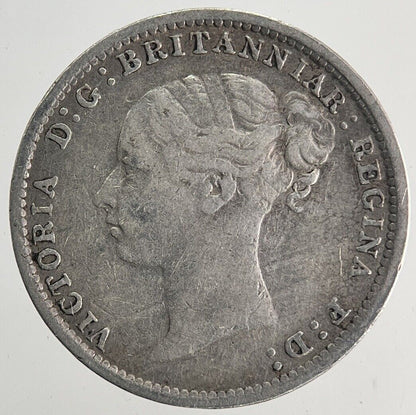 1886 Victoria Threepence Silver Coin | Fine Collectable Grade | a9950