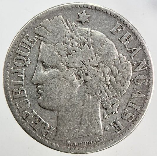 1887 France 2 Franc Silver Coin | Collectable Grade