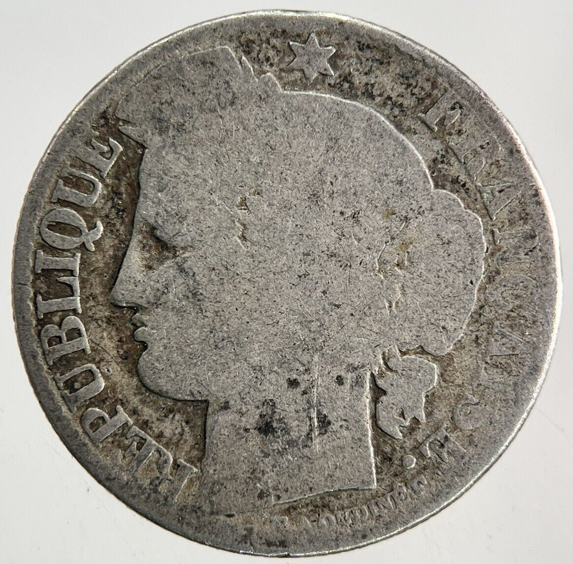 1887 France 50 Centimes Silver Coin | Fair Grade