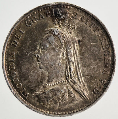 1887 Jubilee Head Victoria Threepence Silver Coin | Very Fine Grade | a9811