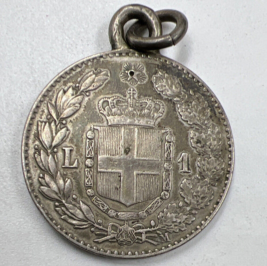 1887 1 Lira Italy Silver Coin | Collectable Grade | a883