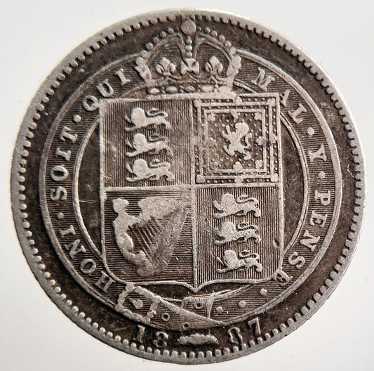 1887 Jubilee Head Victoria Shilling Silver Coin | Collectable Grade | a3611