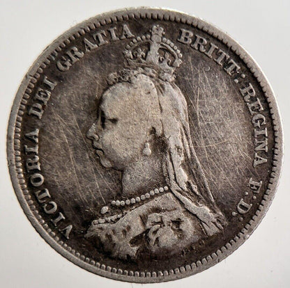 1887 Jubilee Head Victoria Shilling Silver Coin | Collectable Grade | a3611