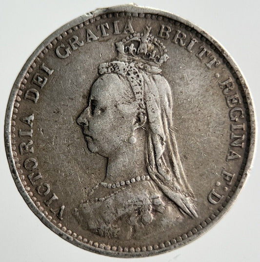 1887 Jubilee Head Victoria Threepence Silver Coin | Very High Grade | a4046