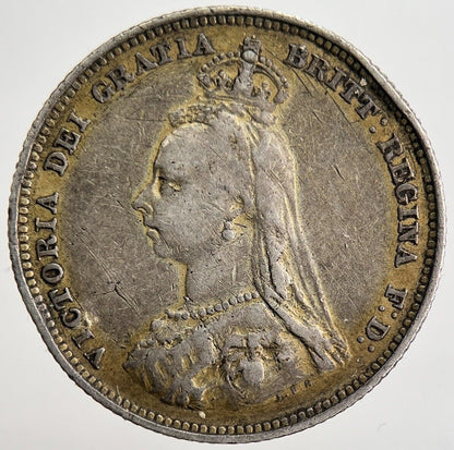 1887 Jubilee Head Victoria Shilling Silver Coin | Collectable Grade | a2469