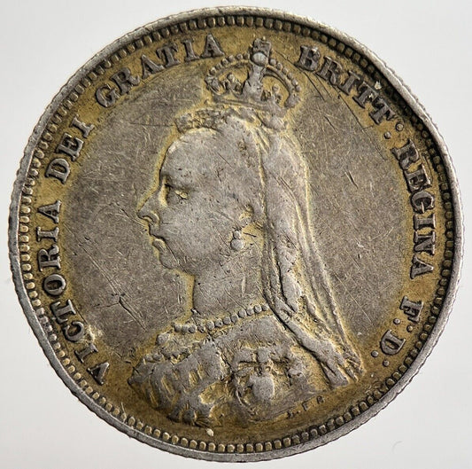 1887 Jubilee Head Victoria Shilling Silver Coin | Collectable Grade | a2469
