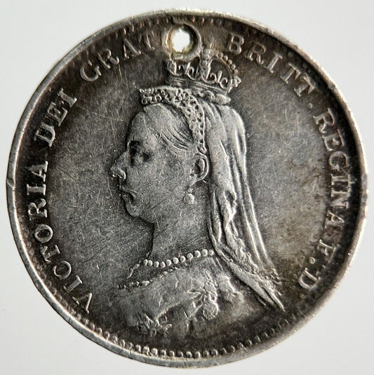 1887 Jubilee Head Victoria Threepence Silver Coin | Very High Grade | a4045