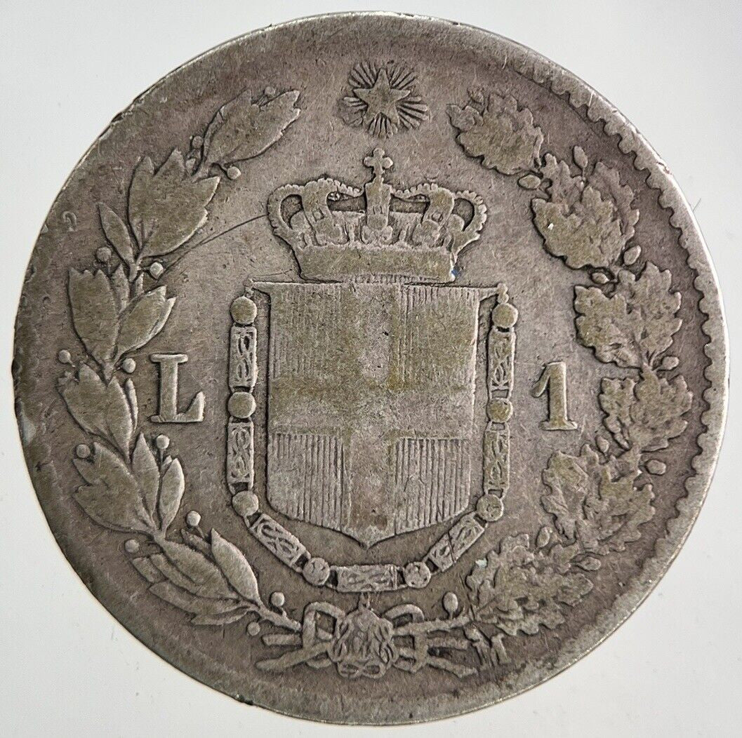 1887 Italy 1 Lira Silver Coin | Collectable Grade