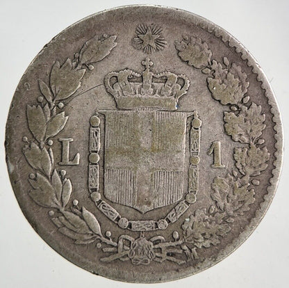 1887 Italy 1 Lira Silver Coin | Collectable Grade