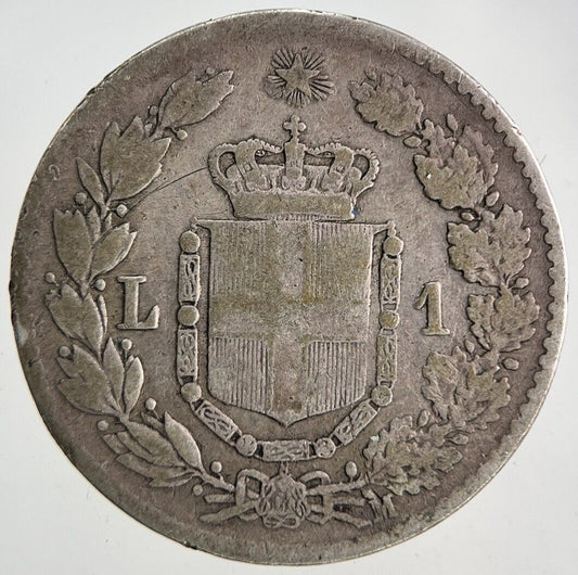1887 Italy 1 Lira Silver Coin | Collectable Grade