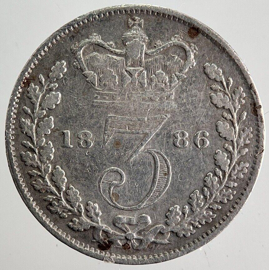 1886 Victoria Threepence Silver Coin | Fine Collectable Grade