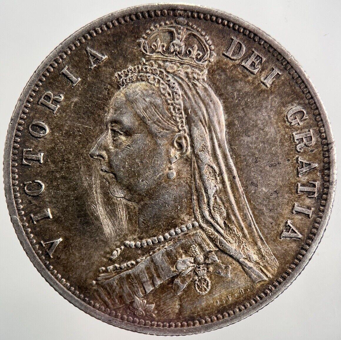 1887 Victoria Half-Crown Silver Coin | Very High Grade | a5321