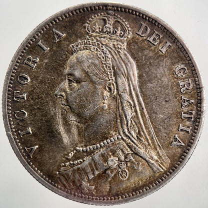 1887 Victoria Half-Crown Silver Coin | Very High Grade | a5321