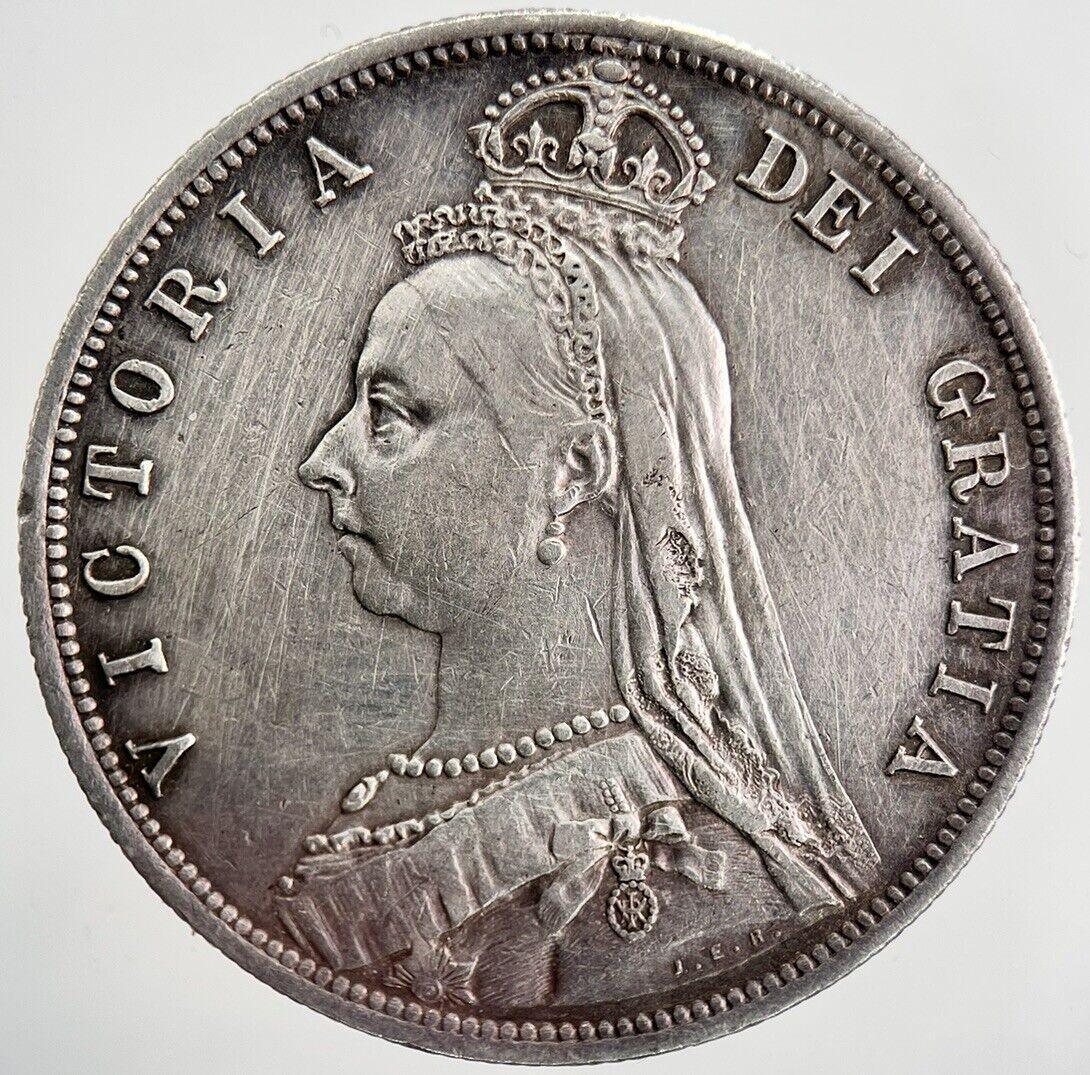 1887 Victoria Half-Crown Silver Coin | Very High Grade | a5322
