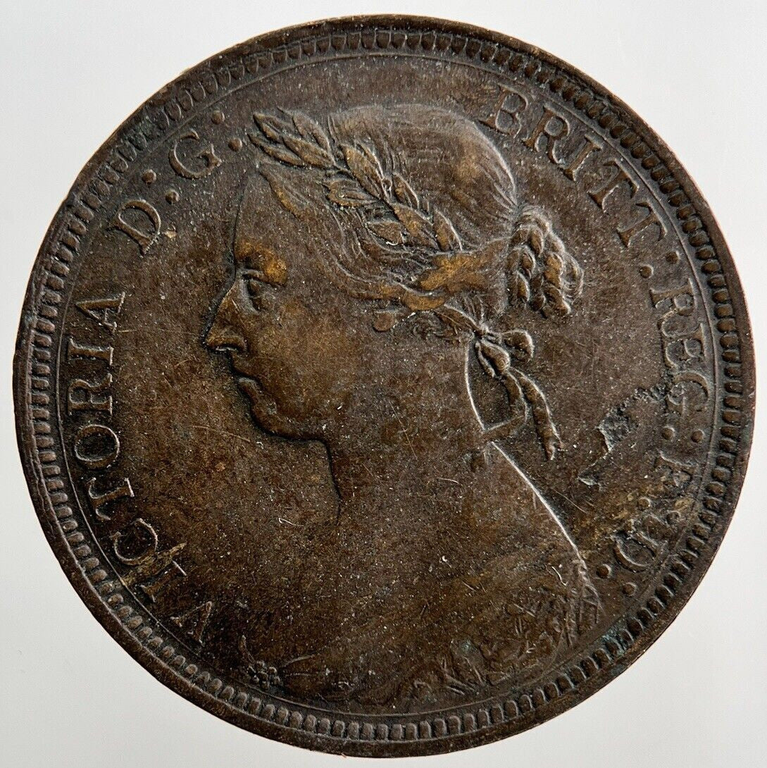 1887 Victoria Half-Penny | British Copper Coin | Very High Grade | a1558