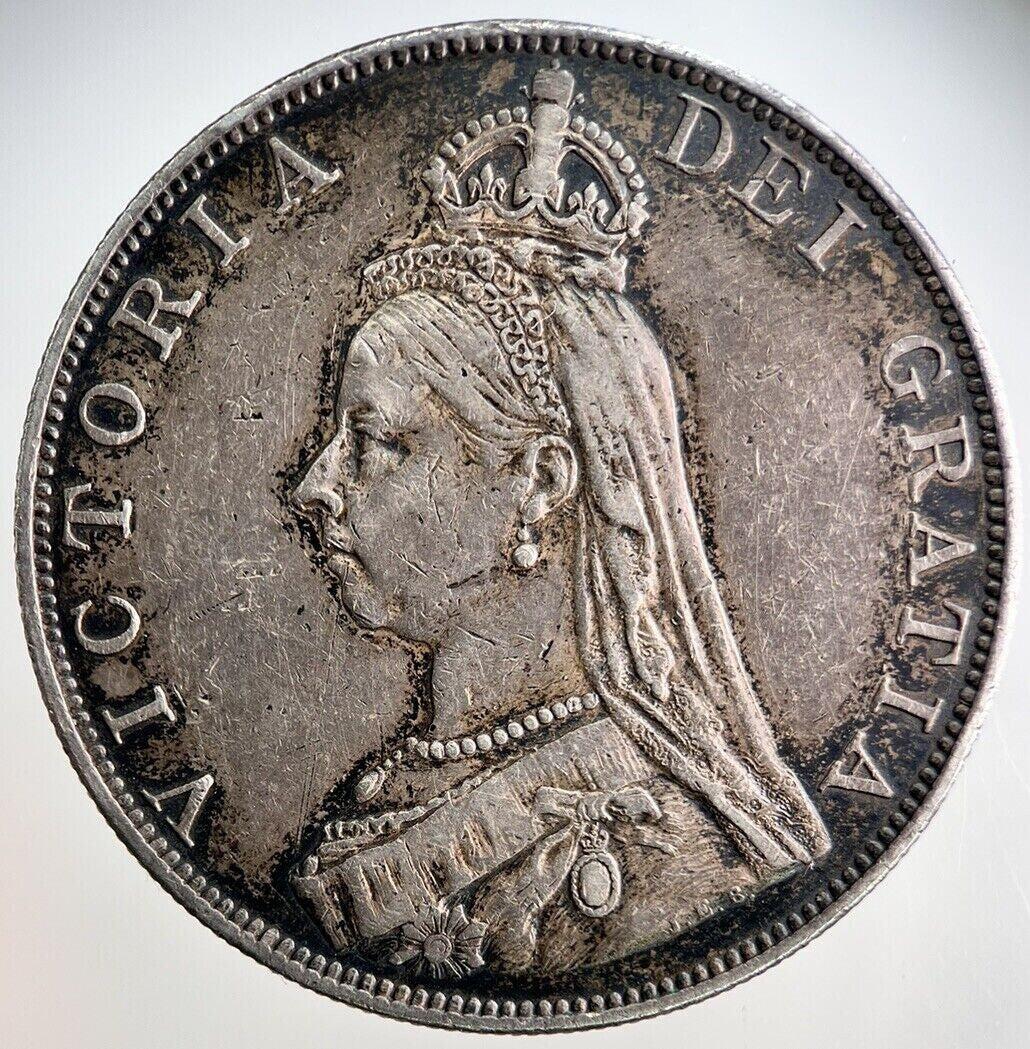 1887 Victoria Double Florin Silver Coin | Very High Grade | a951