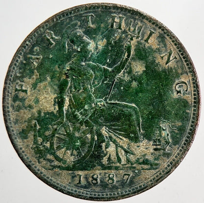1887 Victoria Farthing Coin | Fine Collectable Grade | a6168