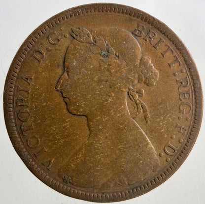 1887 Victoria Half-Penny Coin | Fine Collectable Grade