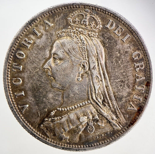 1887 Victoria Half-Crown Silver Coin | Very High Grade