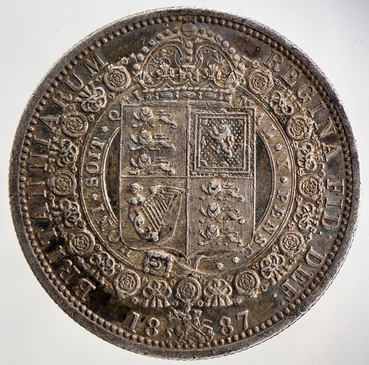 1887 Victoria Half-Crown Silver Coin | Very High Grade