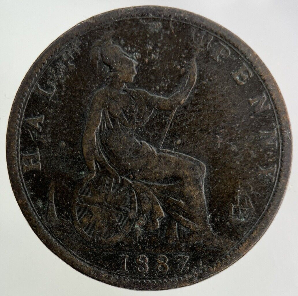 1887 Victoria Half-Penny Coin | Fine Collectable Grade