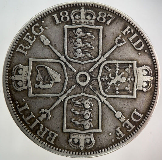 1887 Victoria Double-Florin Silver Coin | Fine Collectable Grade