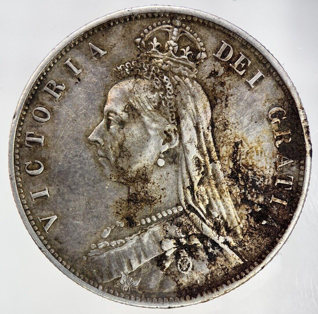 1887 Victoria Half-Crown Silver Coin | Very High Grade
