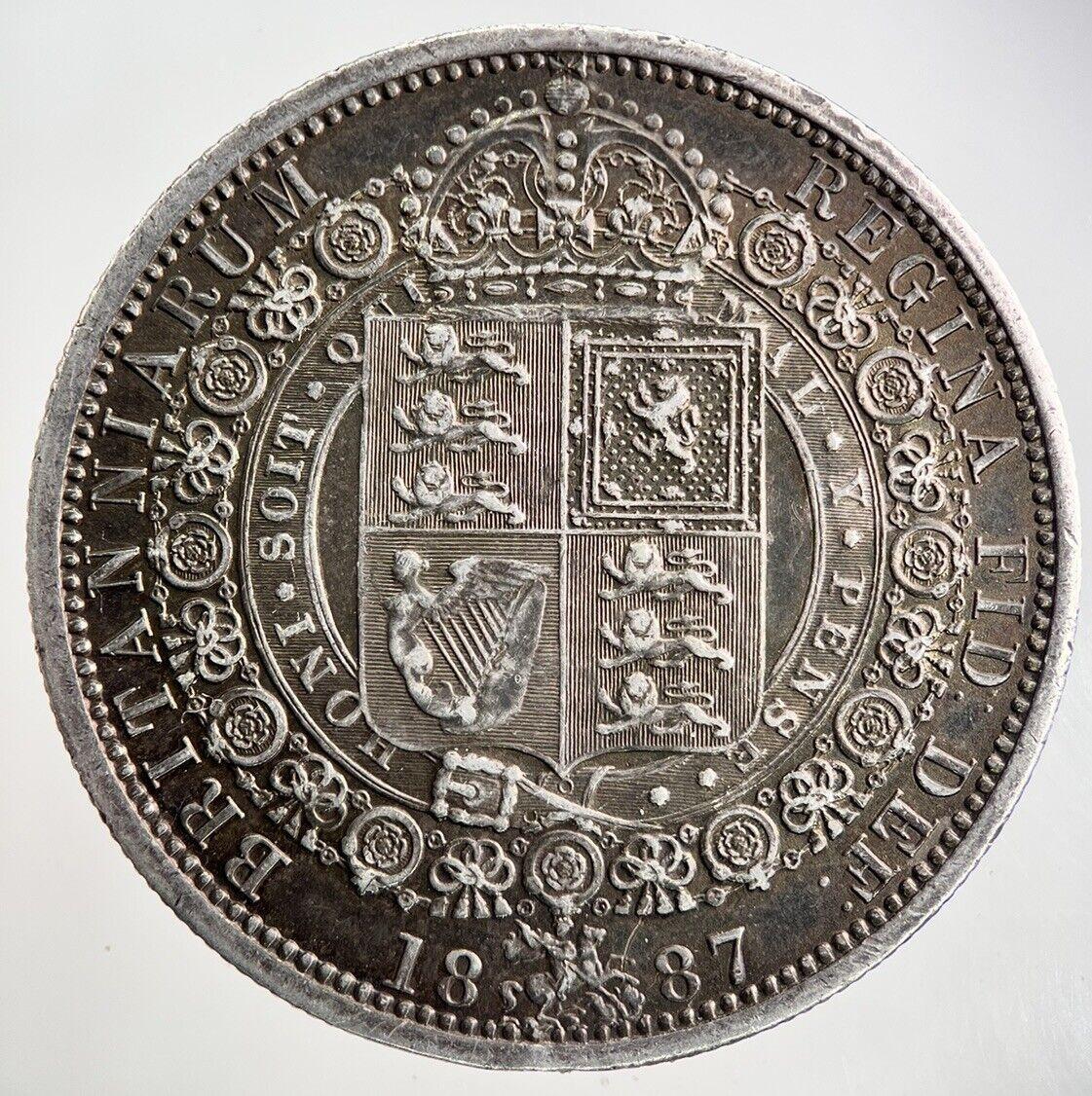 1887 Victoria Half-Crown Silver Coin | Very High Grade