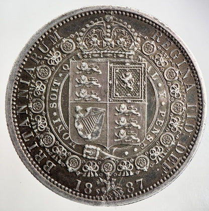1887 Victoria Half-Crown Silver Coin | Very High Grade