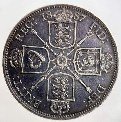 1887 Victoria Florin Silver Coin | Very High Grade