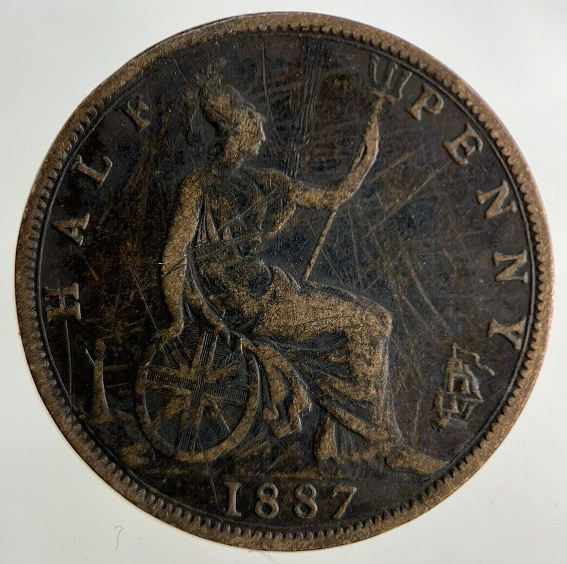 1887 Victoria Half-Penny Coin | Collectable Grade