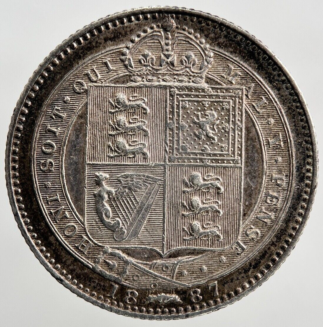 1887 Victoria Shilling | British Silver Coin | Fine Collectable Grade | a1505