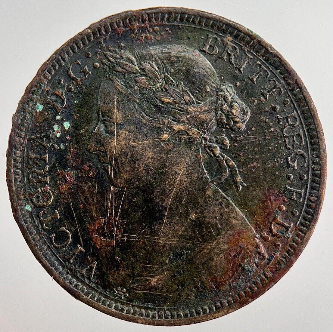 1887 Victoria Half-Penny Coin | Fine Collectable Grade | a4671