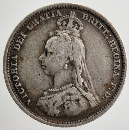 1887 Victoria Shilling Silver Coin | Collectable Grade | a1354