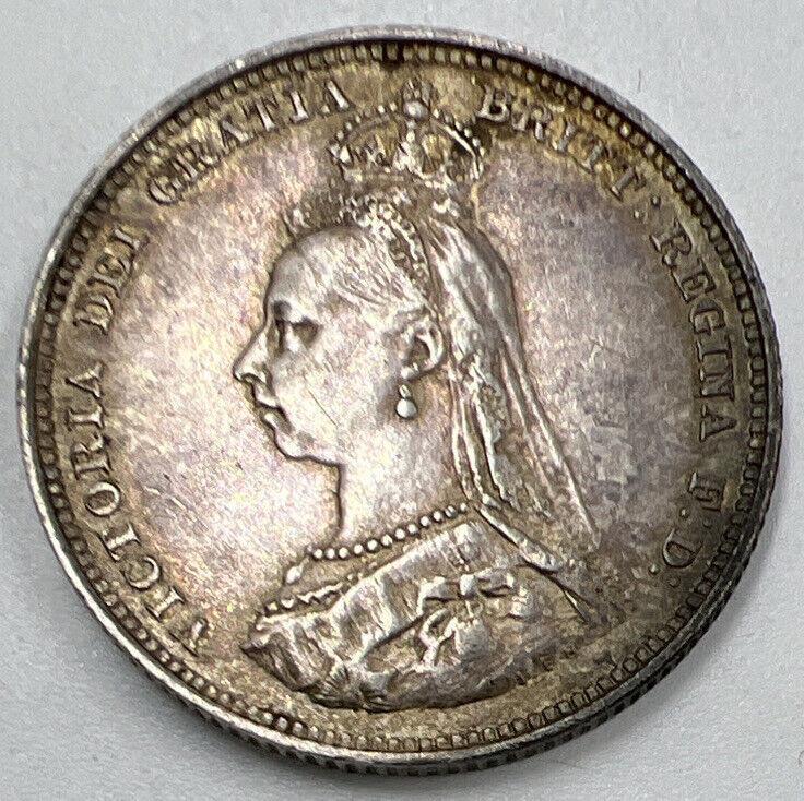 1887 Victoria Shilling | British Silver Coin | Fine Collectable Grade | a810