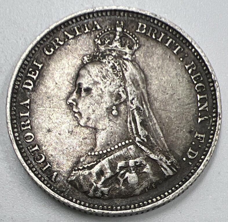 1887 Victoria Shilling | British Silver Coin | Very High Grade | a1327