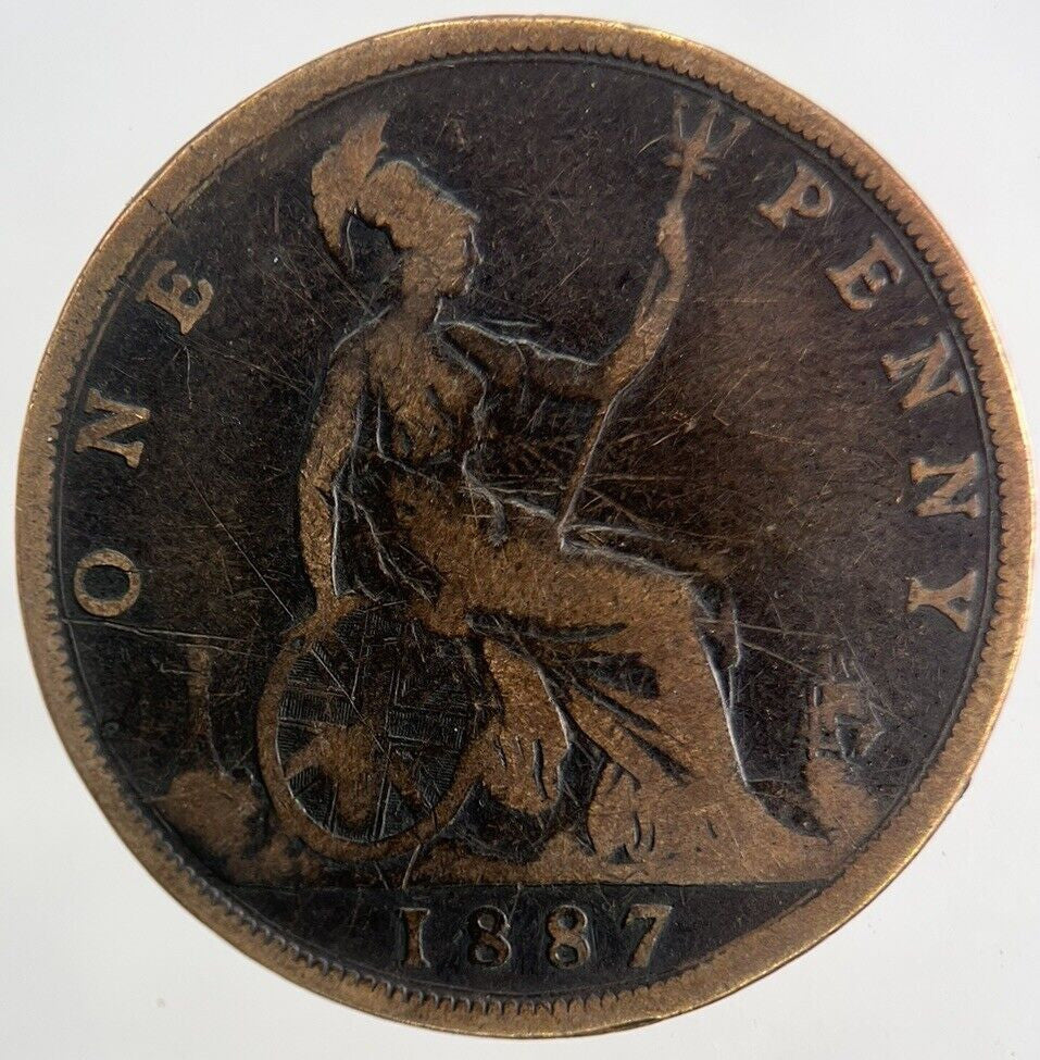 1887 Victoria One Penny Coin | Collectable Grade