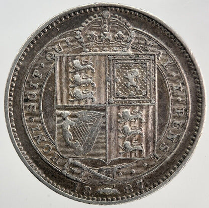 1887 Victoria Shilling Silver Coin | Fine Collectable Grade