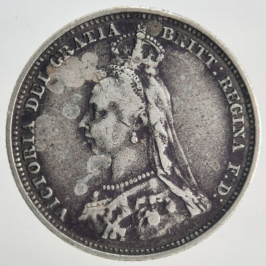 1887 Victoria Shilling | British Silver Coin | Collectable Grade | a1894