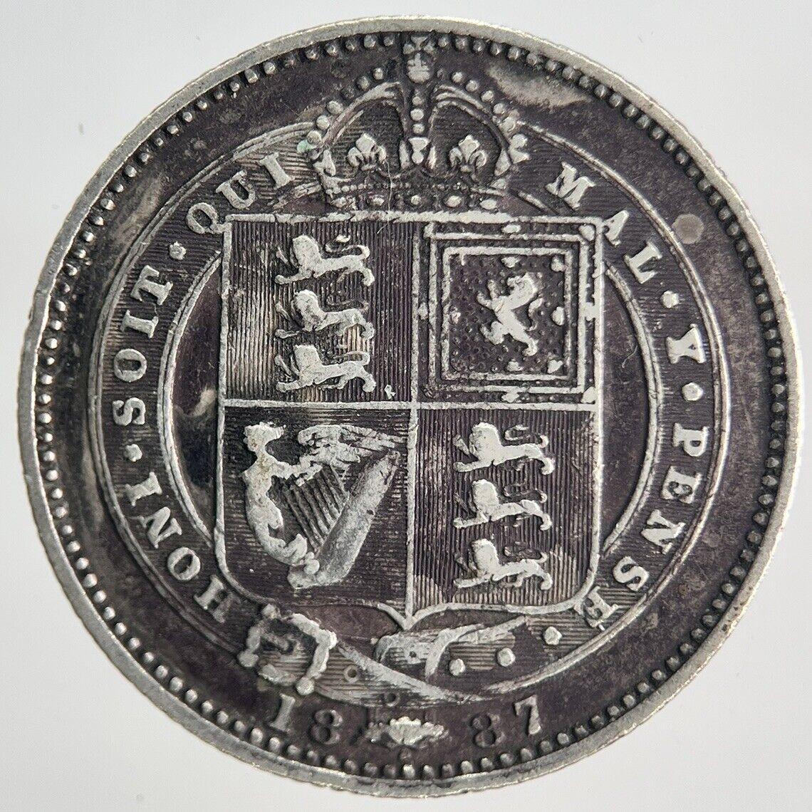 1887 Victoria Shilling | British Silver Coin | Collectable Grade | a1894