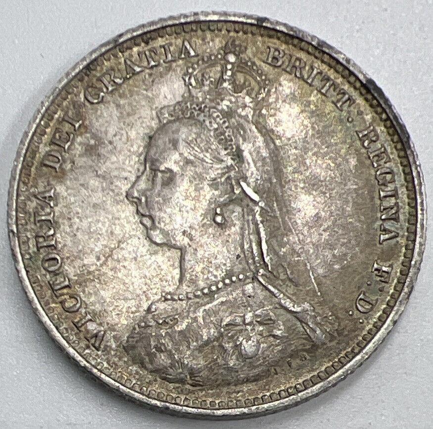 1887 Victoria Jubilee Shilling | British Silver Coin | Very Fine Grade | a1328