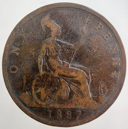 1887 Victoria One Penny Coin | Collectable Grade | a2852