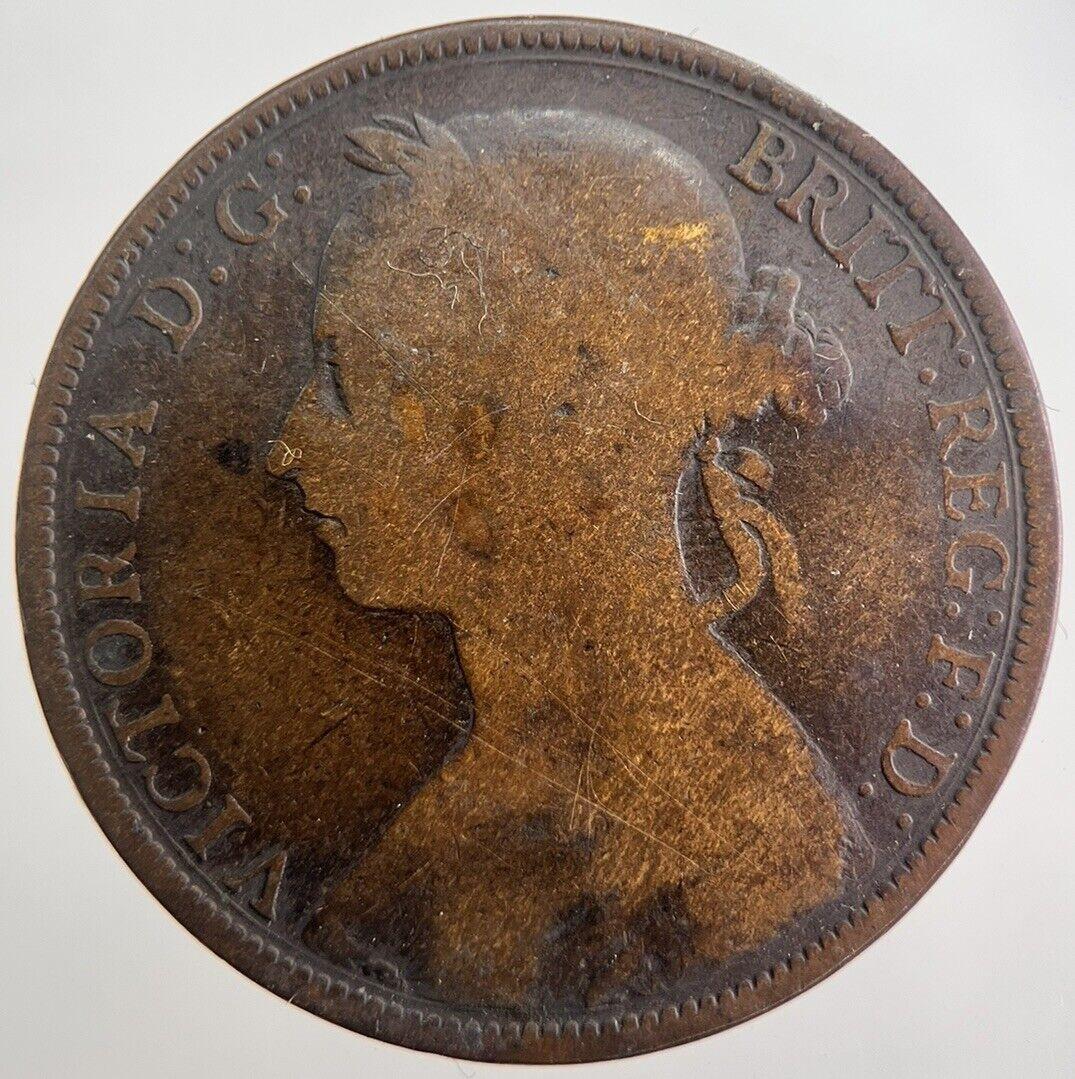 1887 Victoria One Penny Coin | Collectable Grade | a2852