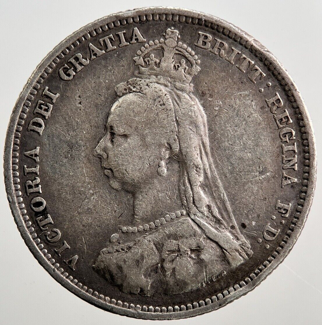1887 Victoria Shilling Silver Coin | Collectable Grade | a1533