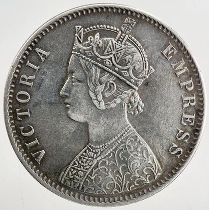 1887 India 1 One Rupee Silver Coin | Very High Grade | a9347